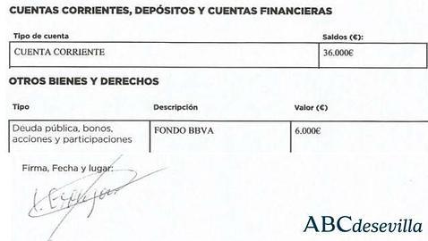 Versión original de la declaración de bienes de Errejón