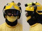 Imagen de los cascos con sus complementos apropiados
