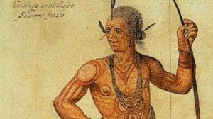 Los ingleses descubren la palabra «Croatoan» en la colonia. El misterio, a día de hoy, continúa