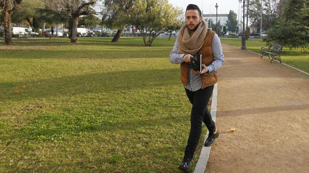 Cristian Menacho a la llegada a los juzgados en una de sus declaraciones por el caso