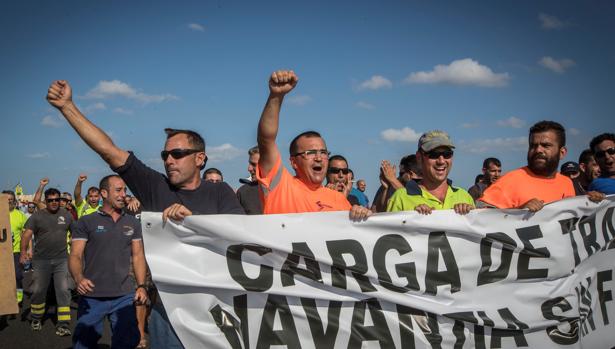 Los trabajadores de Navantia en una de las manifestaciones de los últimos días