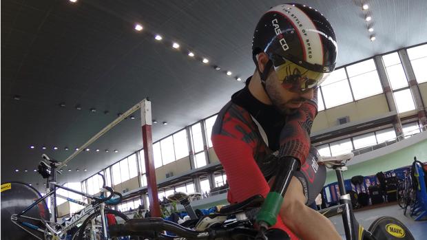 Alfonso Cabello durante un entrenamiento para el Campeonato de España