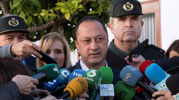 Alfonso Rodríguez Gómez de Celis, este lunes, tras el hallazgo del cadáver de Laura Luelmo en El Campillo
