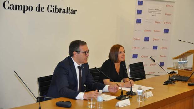 Carlos Fenoy durante un acto de la Cámara de Comercio del Campo de Gibraltar