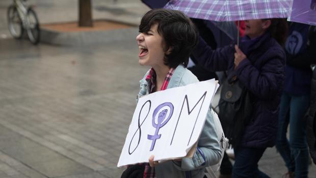 Una manifestante en las movilizaciones del último 8-M en Córdoba