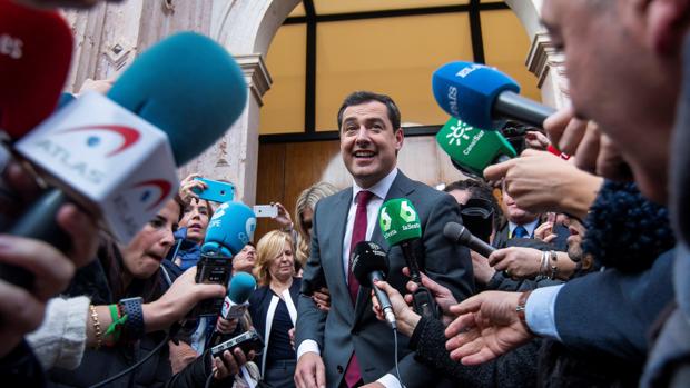 El ya presidente de la Junta de Andalucía, Juanma Moreno