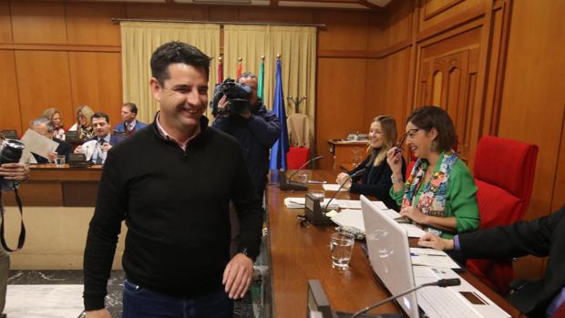 Pedro García, portavoz de IU, en el Pleno