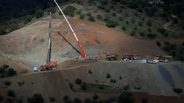 Trabajos de rescate del pequeño Julen en Totalán