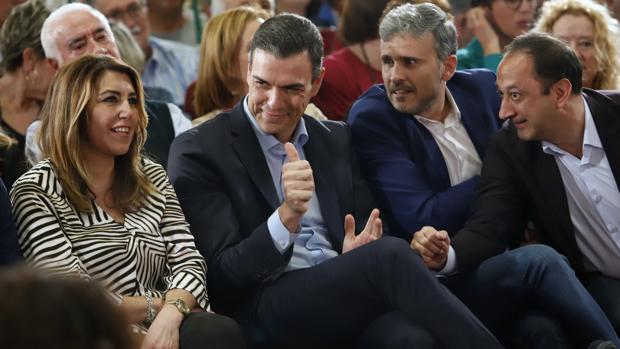 Susana Díaz y Pedro Sánchez, en su último acto conjunto en Málaga