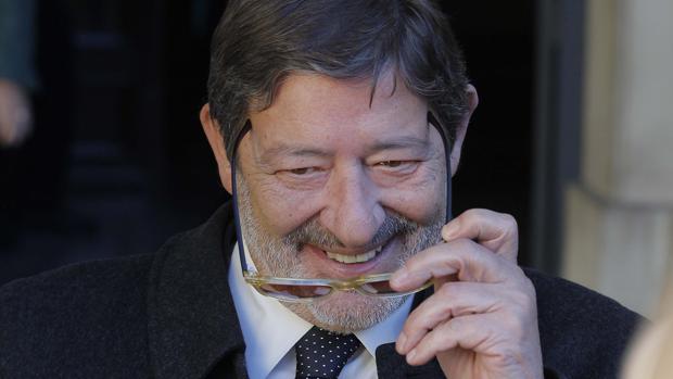Francisco Javier Guerrero, a su salida de la Audiencia