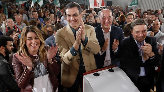 Mitin de Pedro Sánchez junto a Susana Díaz en Andalucía, el histórico fortín socialista
