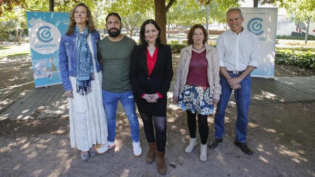 La candidatura de Ganemos en Común, en el momento de su presentación