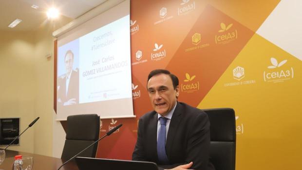 José Carlos Gómez Villamandos durante una comparecencia