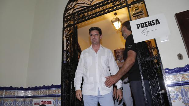 Pedro García, durante la noche electoral de las pasadas municipales en Córdoba
