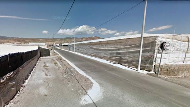Zona de invernaderos en Roquetas de Mar.