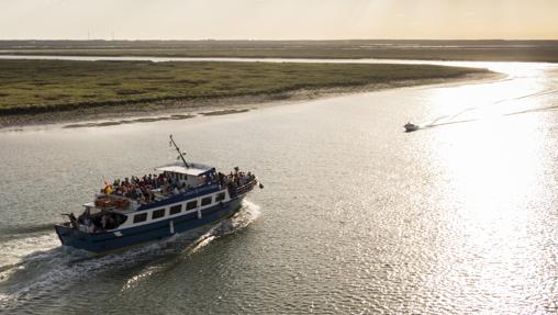 Vuelta en la canoa haacia Punta Umbría