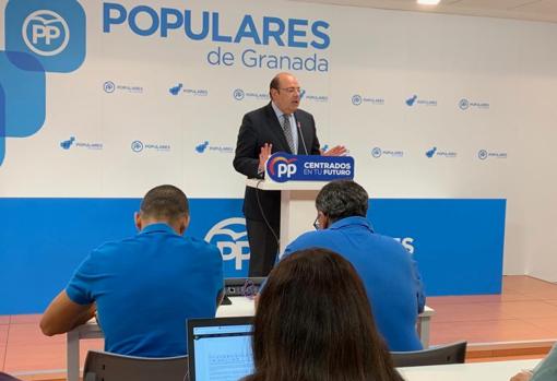 Sebastián Pérez, este martes, durante la rueda de prensa.