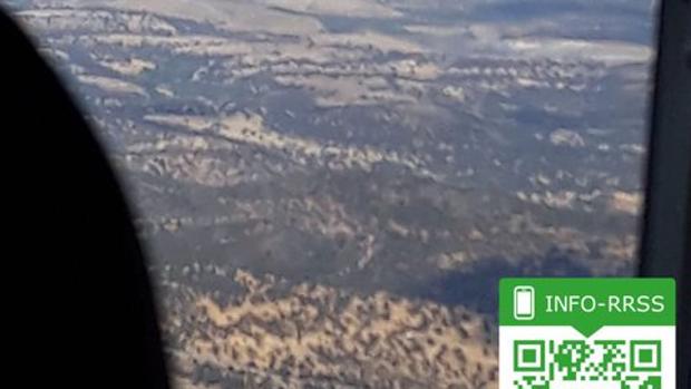 Paraje de Cámaras Altas a vista de helicóptero del Infoca este lunes