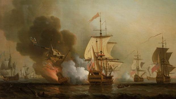 «El hundimiento del San José», por Samuel Scott
