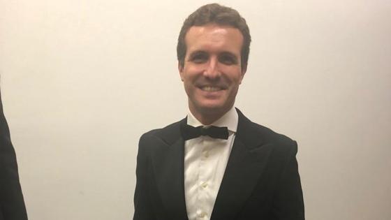 Llega el lider del PP, Pablo Casado