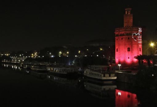 La Torre del Oro, iluminada el pasado mes de octubre