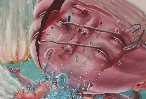 Detalle de «Lo mío es mío» (2017). 242 x 205 cm.