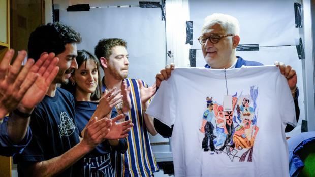 Un momento del homenaje a Rafael Agredano