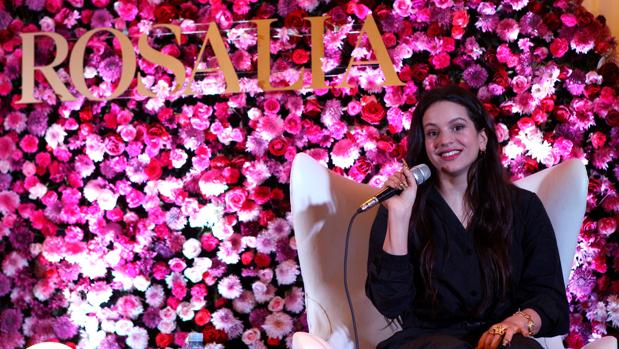 Rosalía, durante la rueda de prensa ofrecida en Buenos Aires (Argentina)