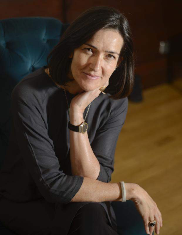 La escritora, cineasta y guionista Ángeles González-Sinde, fotografiada en Madrid tras su entrevista con ABC