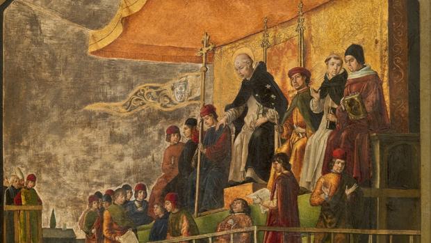«Auto de fe presidido por Santo Domingo de Guzmán», de Pedro Berruguete