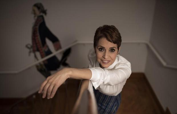 Adriana Ozores, inmortalizada durante la entrevista con ABC