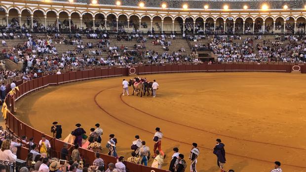 Paseíllo de la tercera de promoción celebrada la pasada semana en la Maestranza -
