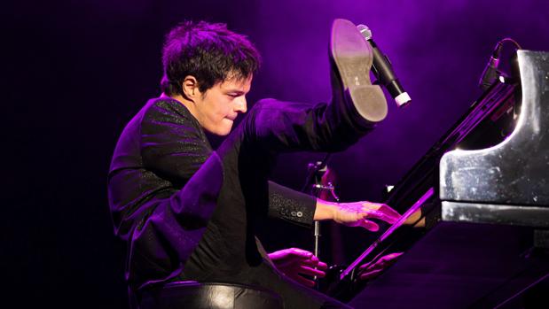 El cantante Jamie Cullum, durante su concierto