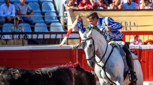 Pablo Hermoso de Mendoza, en una tarde de rejones de paupérrima entrada