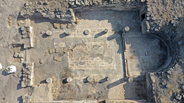 Sitio aqueológico en Israel donde se ha descubierto el mosaico que podría ser un recordatorio de la la multiplicación de los panes y los pece por parte de Jesús
