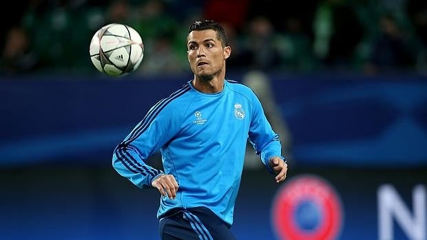 Cristiano Ronaldo, antes del partido de ida contra el Wolfsburgo