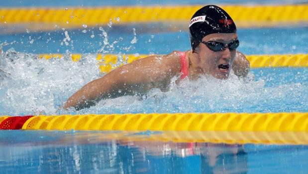 Mireia Belmonte, durante su prueba de 200 mariposa