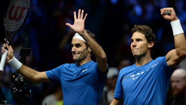 Federer y Nadal, en la Laver Cup de 2017