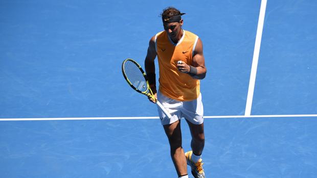 El jugador maloorquín durante su primer encuentro en la nueva edición del Open de Australia