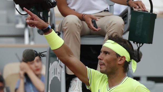 Nadal, en su partido contra Nishikori
