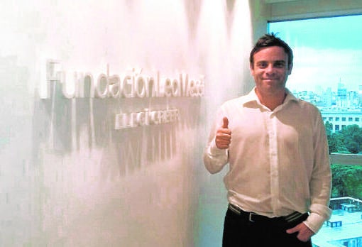 Federico Rettori, en la sede de la Fundación Messi en Rosario (Aergentina)