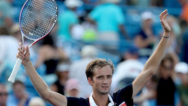 Daniil Medvedev celebra su victoria