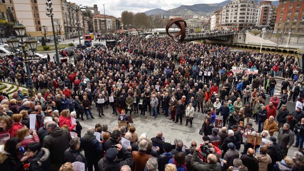 Manifestación de pensionistas en Bilbao