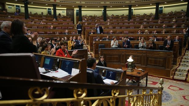 Imagen de una sesión de control al Gobierno en el Congreso los Diputados
