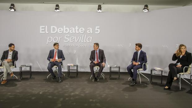 Los cinco candidatos que han participado en el debate organizado por ABC