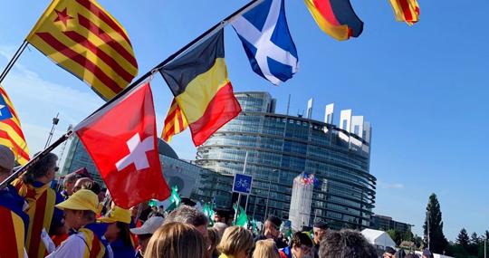 Imagen de la marcha secesionista en Francia