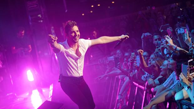 David Bisbal, anoche durante su concierto en el Teatro Barceló