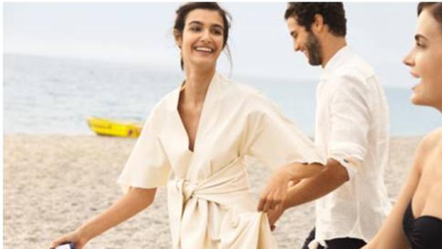 Vestido cruzado del anuncio de Acqua di Parma