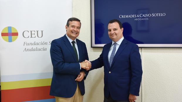 Juan Carlos Hernández Buades, CEO-Director General de CEU Andalucía, y Francisco J. Fernández Romero, Socio-Director de Cremades-Calvo Sotelo Sevilla
