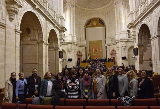 Primera edición del curso durante su visita al Parlamento de Andalucía